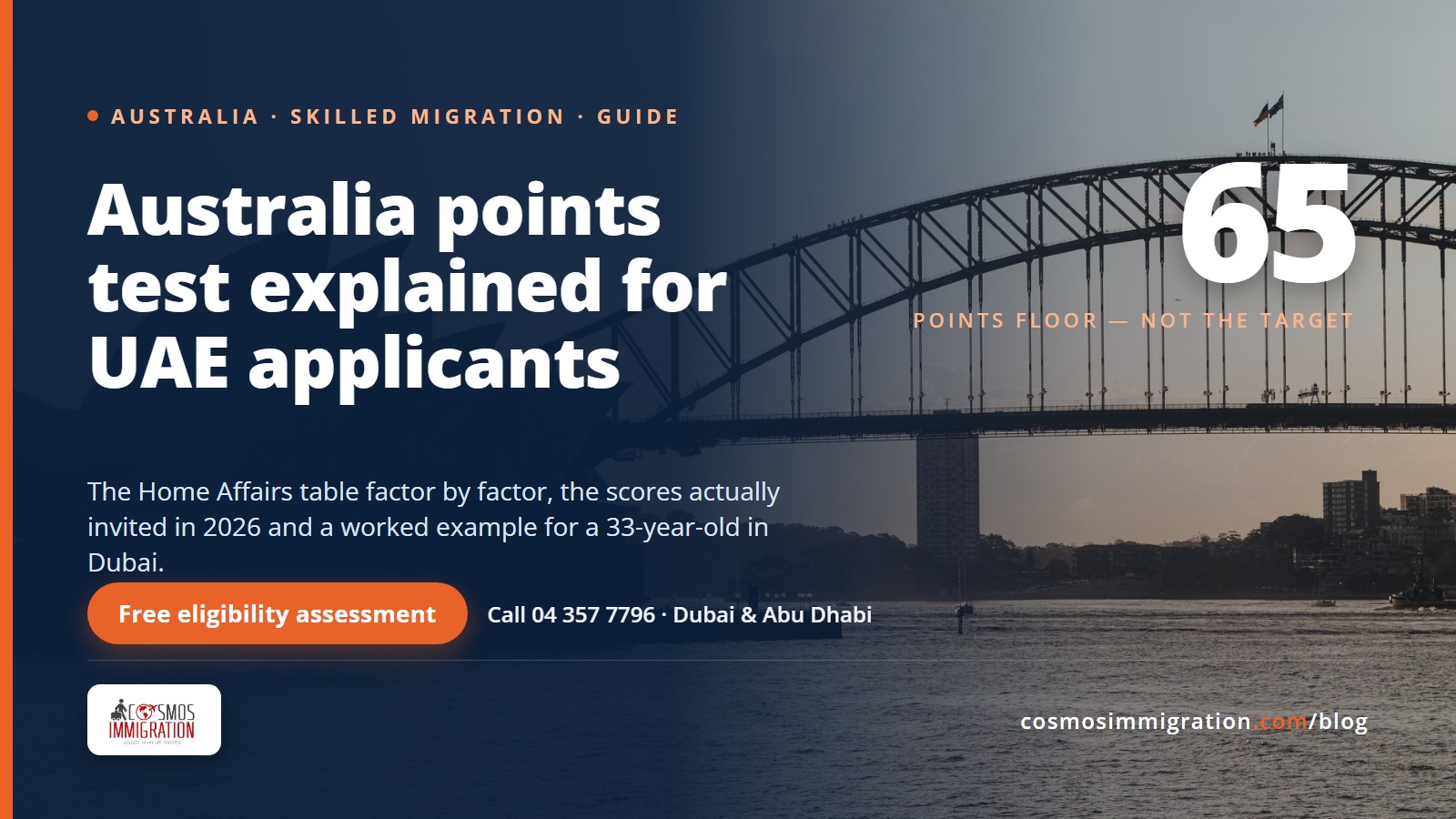 Australia points test explained for UAE applicants