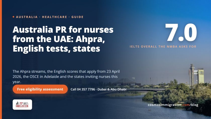 Australia PR for nurses from the UAE: Ahpra, English tests, states