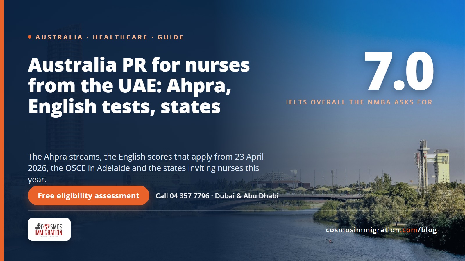Australia PR for nurses from the UAE: Ahpra, English tests, states
