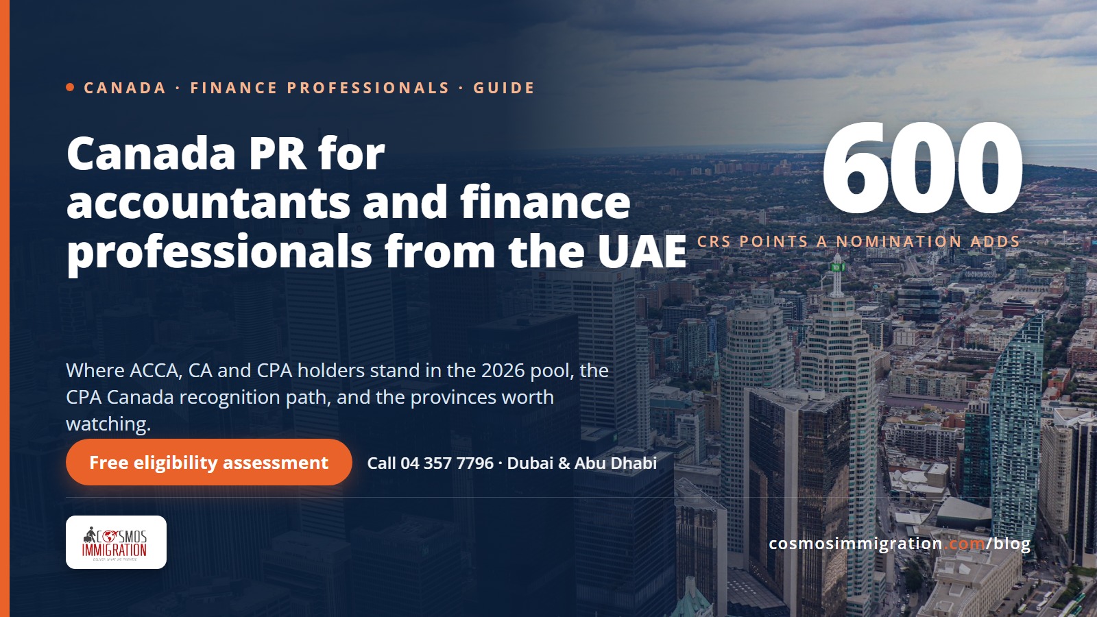 Canada PR for accountants and finance professionals from the UAE