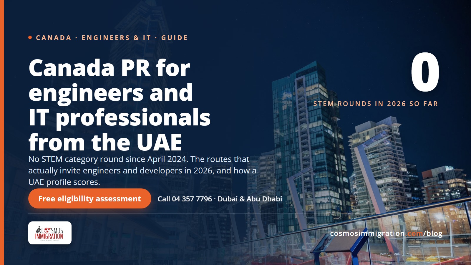 Canada PR for engineers and IT professionals from the UAE