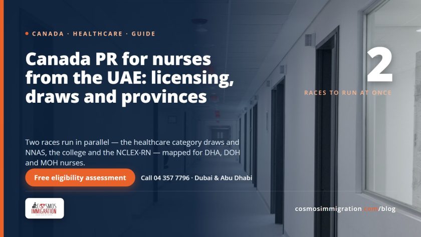 Canada PR for nurses from the UAE: licensing, draws and provinces