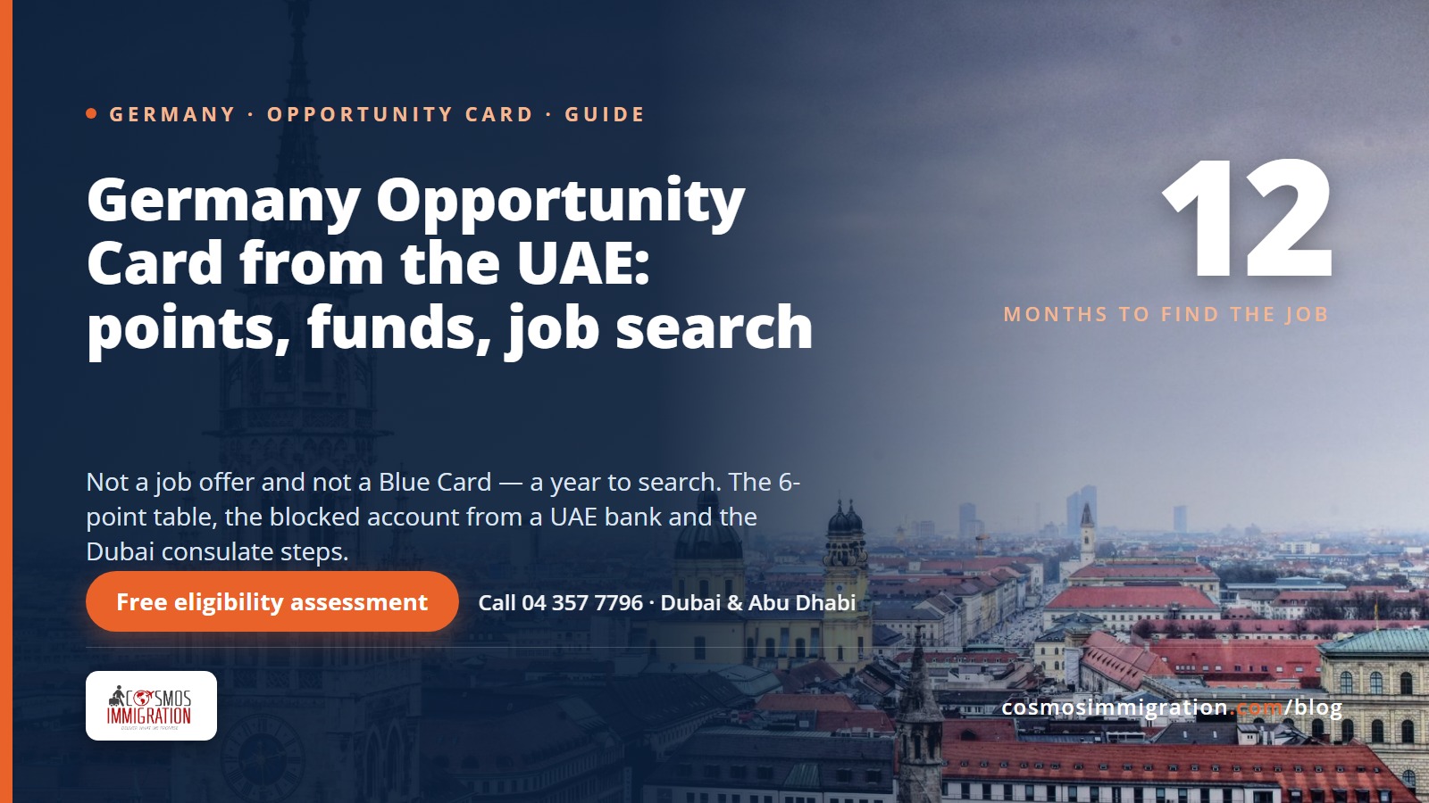Germany Opportunity Card from the UAE: points, funds, job search