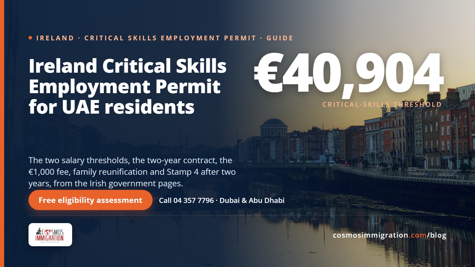 Ireland Critical Skills Employment Permit for UAE residents