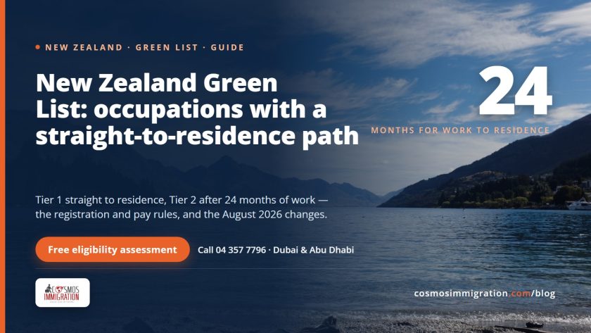 New Zealand Green List: occupations with a straight-to-residence path