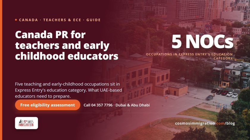 Canada PR for Teachers and Early Childhood Educators from the UAE