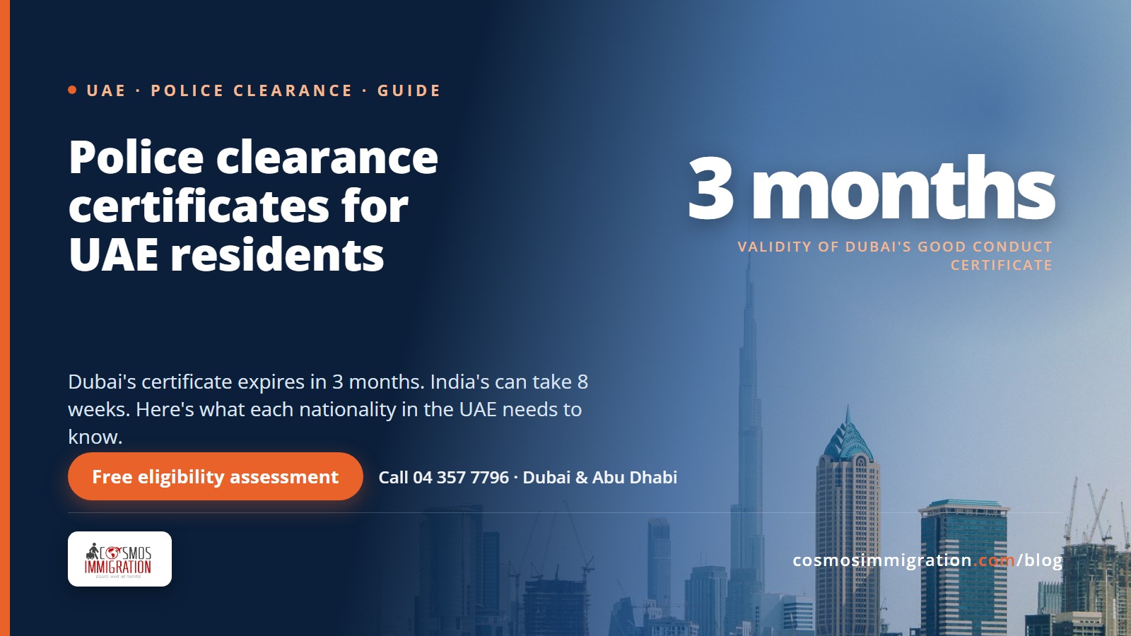 Police Clearance Certificates: UAE, India, Pakistan, Philippines