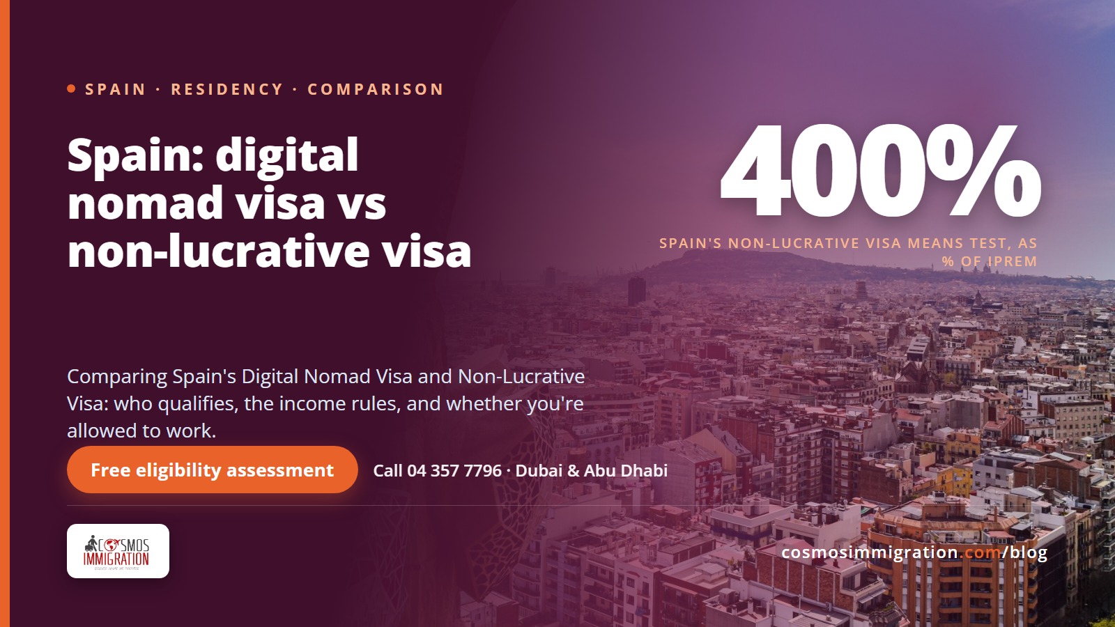 Spain from the UAE: Digital Nomad Visa vs Non-Lucrative Visa