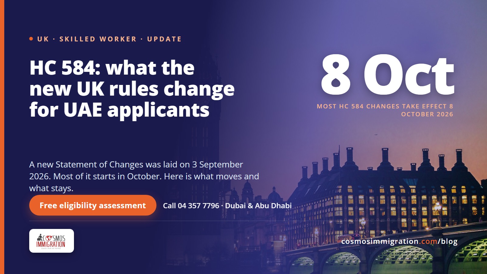 UK Rules Update HC 584: What Changes for Skilled Workers From the UAE