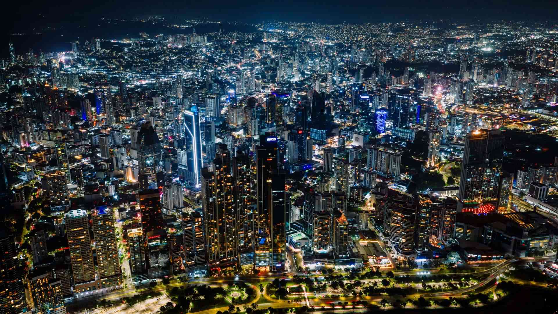 Panama City skyline at dusk — Panama Qualified Investor Visa from UAE GCC India